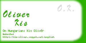oliver kis business card