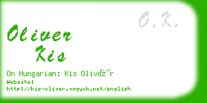 oliver kis business card